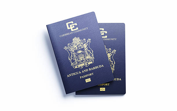 istock Antigua and Barbuda Passport, Object + Shadow Clipping Path 2243438001