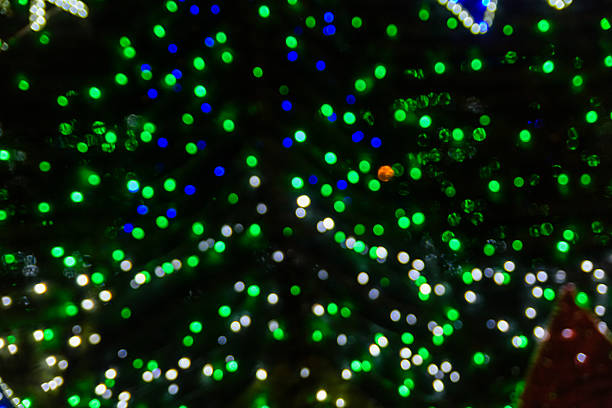 istock Background of the blurred colorful christmas lights. Bokeh pattern 2243443950