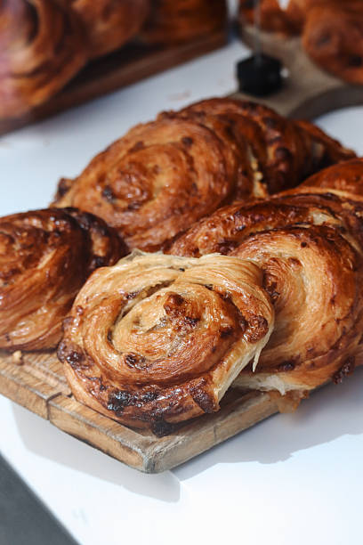 istock Local cakes and pastries in a central London bakery display 2243451871