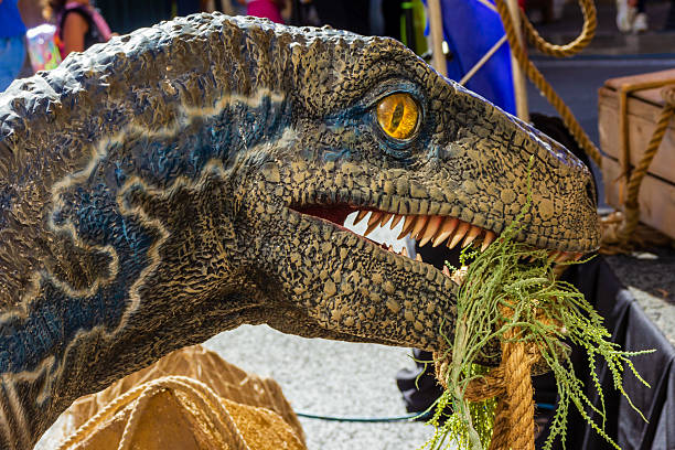istock Realistic Tyrannosaurus Rex Head Model With Plant Bite Prop for Dinosaurs Display and Education 2243456037