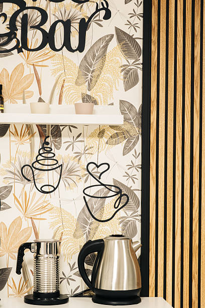 istock Coffee corner with teapot and coffee decoration 2243459255