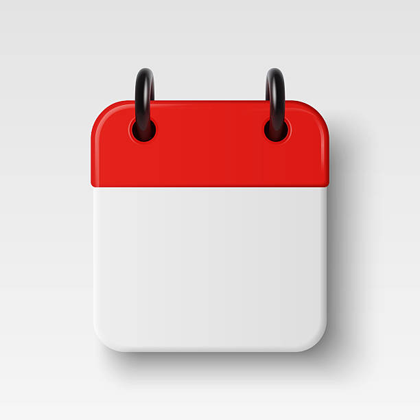 istock Vector 3d Realistic Square Red and White Calendar Icon. Calendar with Red Top and Blank Page, Isolated. Date Symbol for Schedule Design, Planner, Event Reminder, Planning Concept. Front View 2243466083
