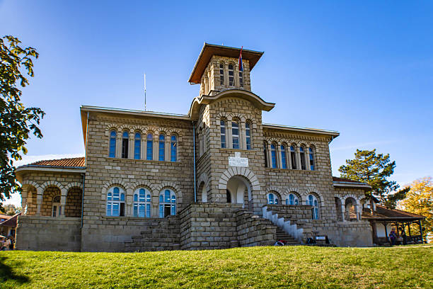 Orasac, Serbia - October 23 2025: Memorial school  in Orasac