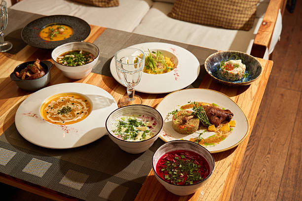 istock An Exquisite Global Cuisine Spread Tastefully Arranged on a Beautiful Wooden Table 2243472343