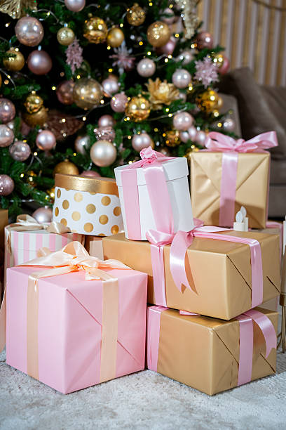 istock Elegant Christmas Gifts Under Decorated Tree 2243473908