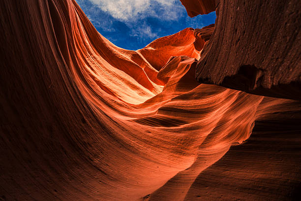 istock Abstract rock formations carved by water and light in a desert canyon 2243477540