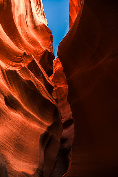 istock Abstract rock formations carved by water and light in a desert canyon 2243477603
