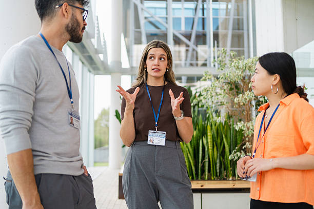 istock Colleagues collaborating and discussing ideas during a casual meeting in a modern office environment 2243478853