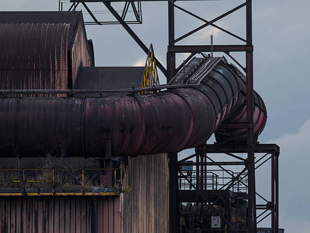 Industrial district with Recycling Center site in suburban Palmerton in Pennsylvania