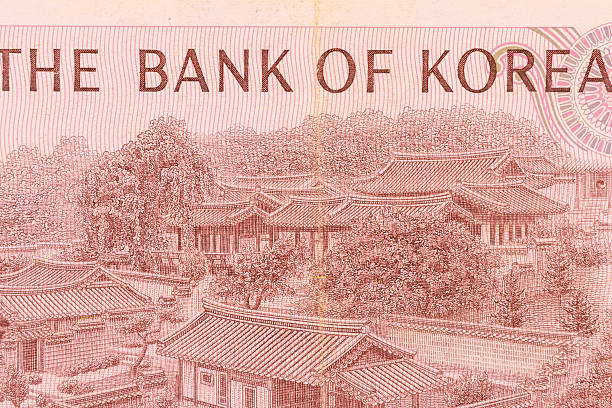 istock The Bank of Korea Note with Korean Architecture 2243489777