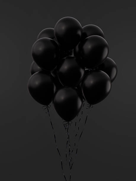 istock Party celebration balloons on isolated background. 3d rendering. Applicable for black Friday design design. 2243493659