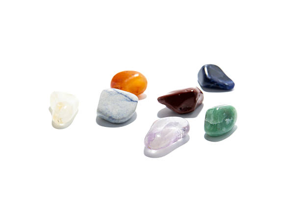 istock Colorful Polished Stones Arranged in a Small Group for Decor, Craft, and Healing 2243505959