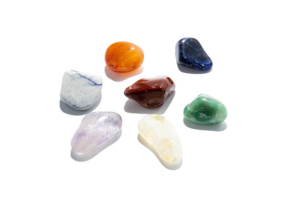 istock Colorful Polished Stones Arranged in a Small Group for Decor, Craft, and Healing 2243505961