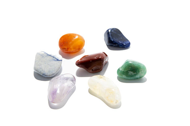 istock Colorful Polished Stones Arranged in a Small Group for Decor, Craft, and Healing 2243505963