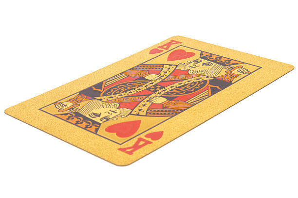 king heart gold card on a white background.
