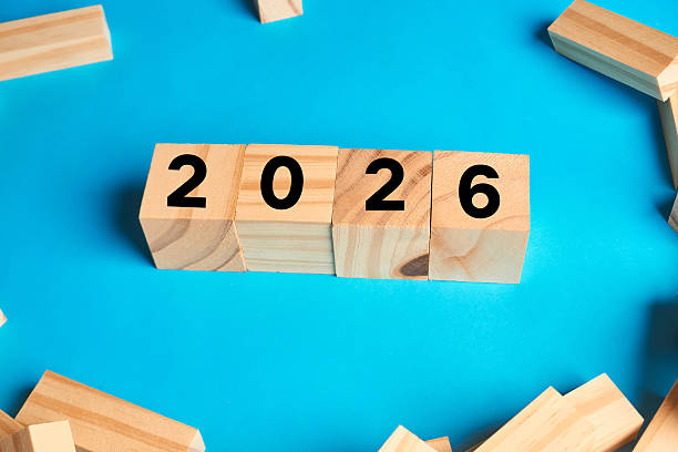 istock Blocks forming 2026 highlight the coming year and forward planning for goals strategy and growth in business and life 2243510610