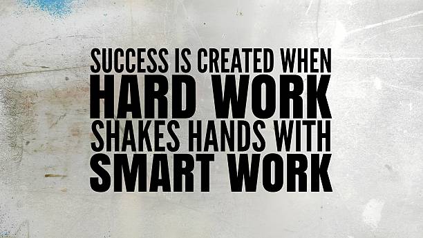 istock Inspirational and motivational words or quotes for success Success is created when hard work shakes hands with smart work 2243514491