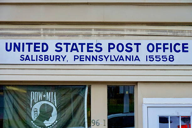 Salisbury, Pennsylvania, USA - October 19, 2025: The United States Post Office in downtown Salisbury in Somerset County.
