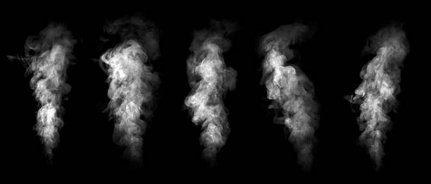 istock Realistic white smoke isolated on black background, perfect for visual effects, digital artwork, or photo overlays. High-resolution vapor texture ideal for creative projects and cinematic atmosphere. 2243515121