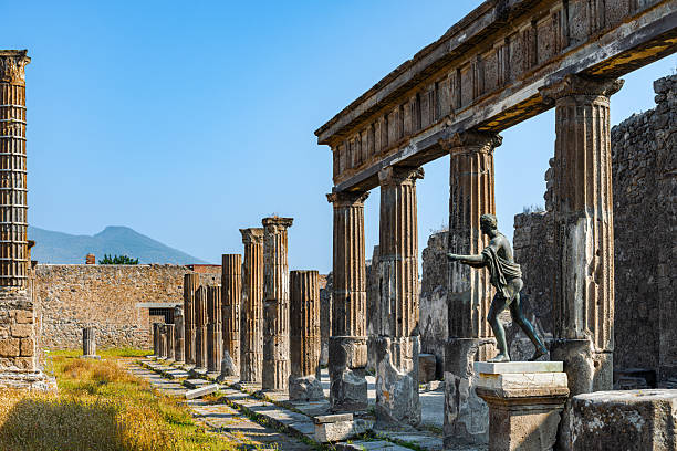 istock Columns and statue of Apollo at Pompeii 2243515154