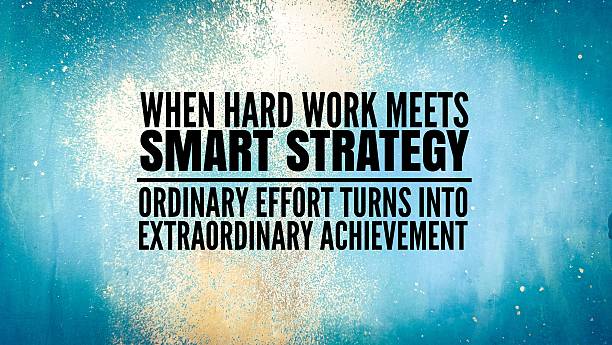 istock Inspirational and motivational words or quotes for success When hard work meets smart strategy, ordinary effort turns into extraordinary achievement 2243516266