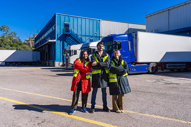 istock Logistics team working at cold storage shipping facility 2243538028