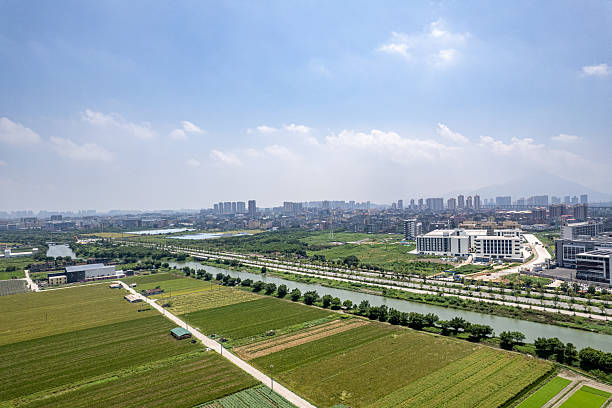 istock Roads and farmland on the plain 2243539196