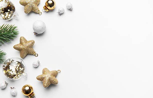 istock Christmas holiday decorations on white background flat lay 2243539486