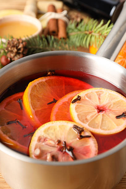 istock Concept of cooking mulled wine, close up 2243543184