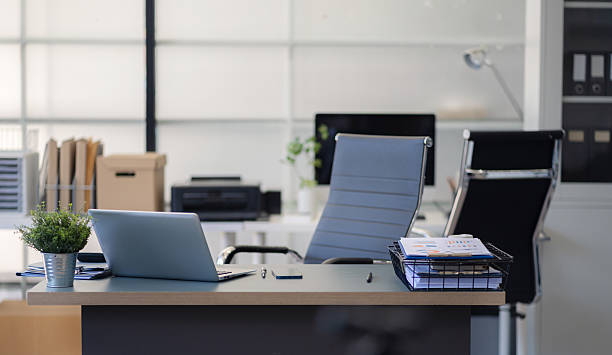 istock workspace with desktop computer, office supplies, houseplant and coffee cup at office. 2243557297