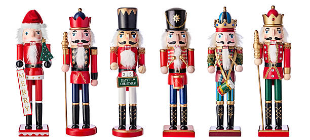 istock Nutcracker Christmas soldier on white background, toy figurine nutckrackers 2243558522