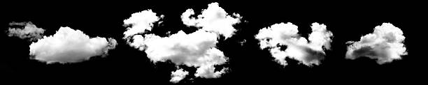 istock Fluffy white clouds against black background create striking contrast, evoking sense of calm and serenity 2243560057