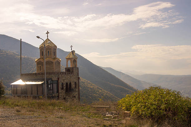 Dzama Valley, Georgia — Kintsvisi Monastery photographed on 19 October 2025, showing the church structure against the backdrop of the region’s mountainous landscape during early autumn.