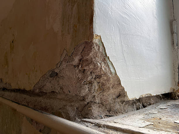 istock Corner wall collapsed during renovation of old apartment 2243561338