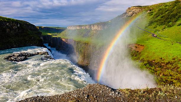istock Majestic Gullfoss waterfall in Iceland creating a stunning rainbow over roaring waters 2243565828