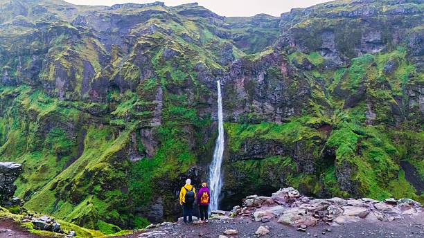 istock Exploring the majestic Mulagljufur Canyon in Iceland with a stunning waterfall backdrop 2243565904
