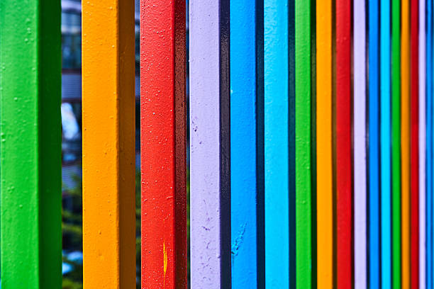 istock Colorful fence in the park 2243566631