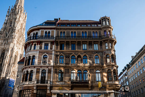 Vienna, Austria - January 06, 2015 - Historic european architecture with gothic cathedral in urban setting.
