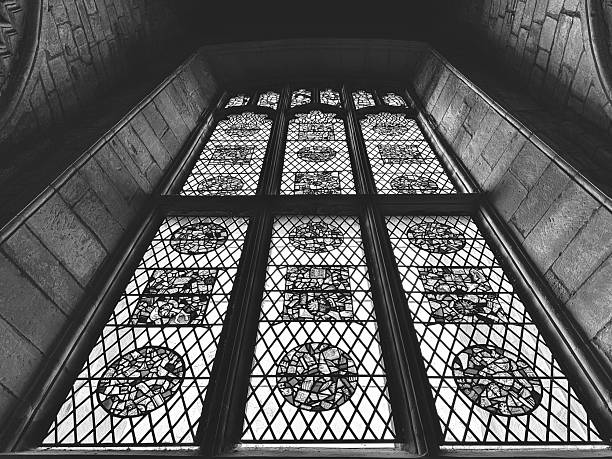 istock A stained glass window in a cathedral 2243578976