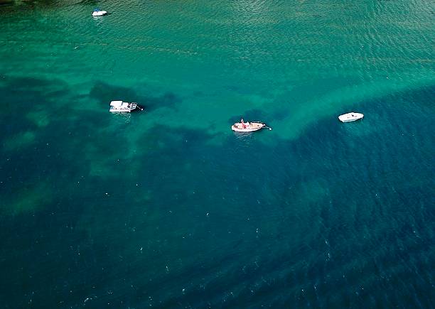 A few boats in a bay in Montenegro