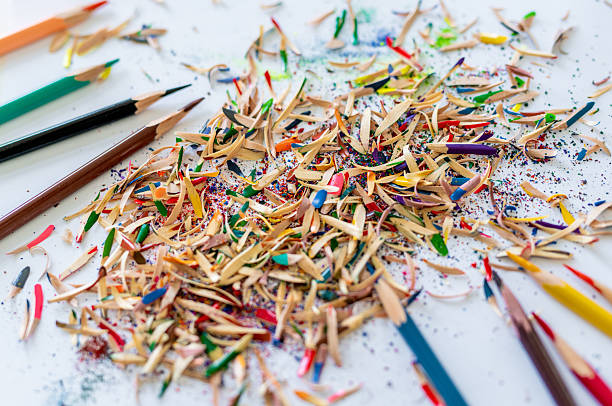 istock Colored Pencil Shavings In Action 2243596585