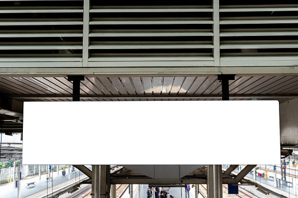 istock Blank billboard station  advertising mockup opportunity. 2243597318
