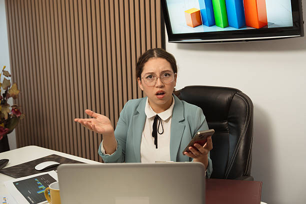 istock Stressed businesswoman reacting to a problem in the office 2243604890