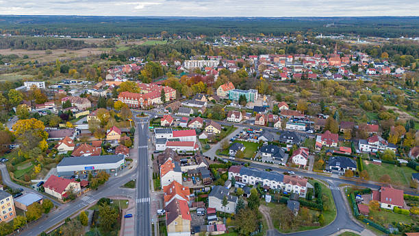 Rzepin, Poland - October 25, 2025: Aerial view on Rzepin.