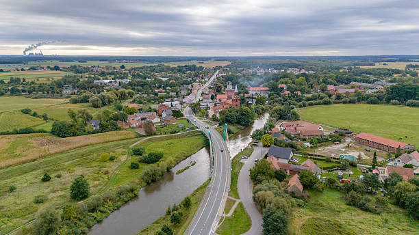 Skorogoszcz, Poland - September 22, 2025: Aerial view on Skorogoszcz.