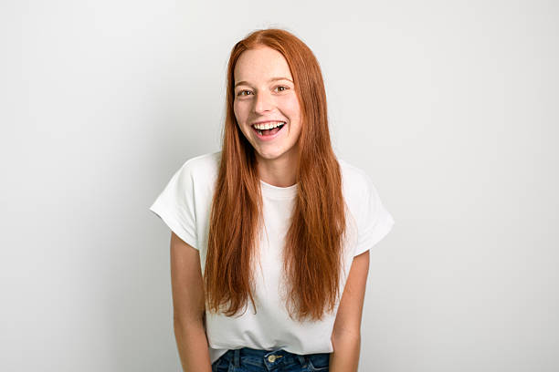 istock Pretty 18 years old blonde girl posing in studio 2243613514