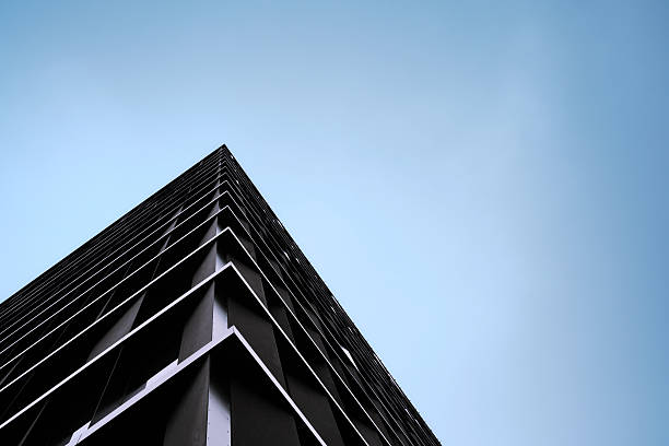 istock Close-up of modern geometric architectural facade 2243621273