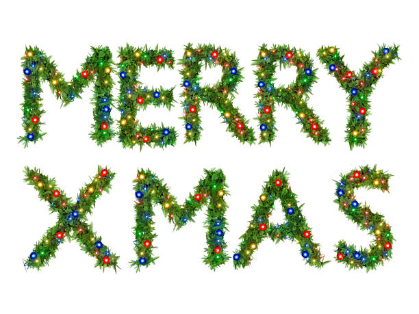 the phrase MERRY XMAS written in decorative letters