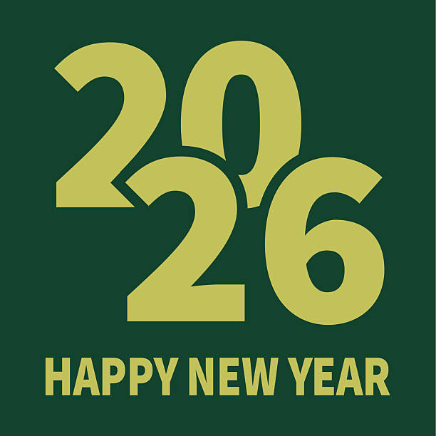 istock Merry Christmas and Happy New Year. 2026. Green background. Vector 2243627673