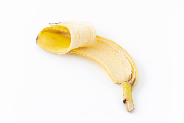 istock Banana peel against a white background 2243636058